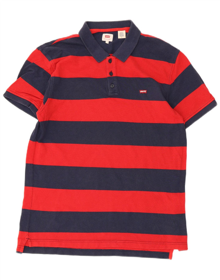 Levi's Rugby Polo Shirt til mænd Stor rødstribet bomuld