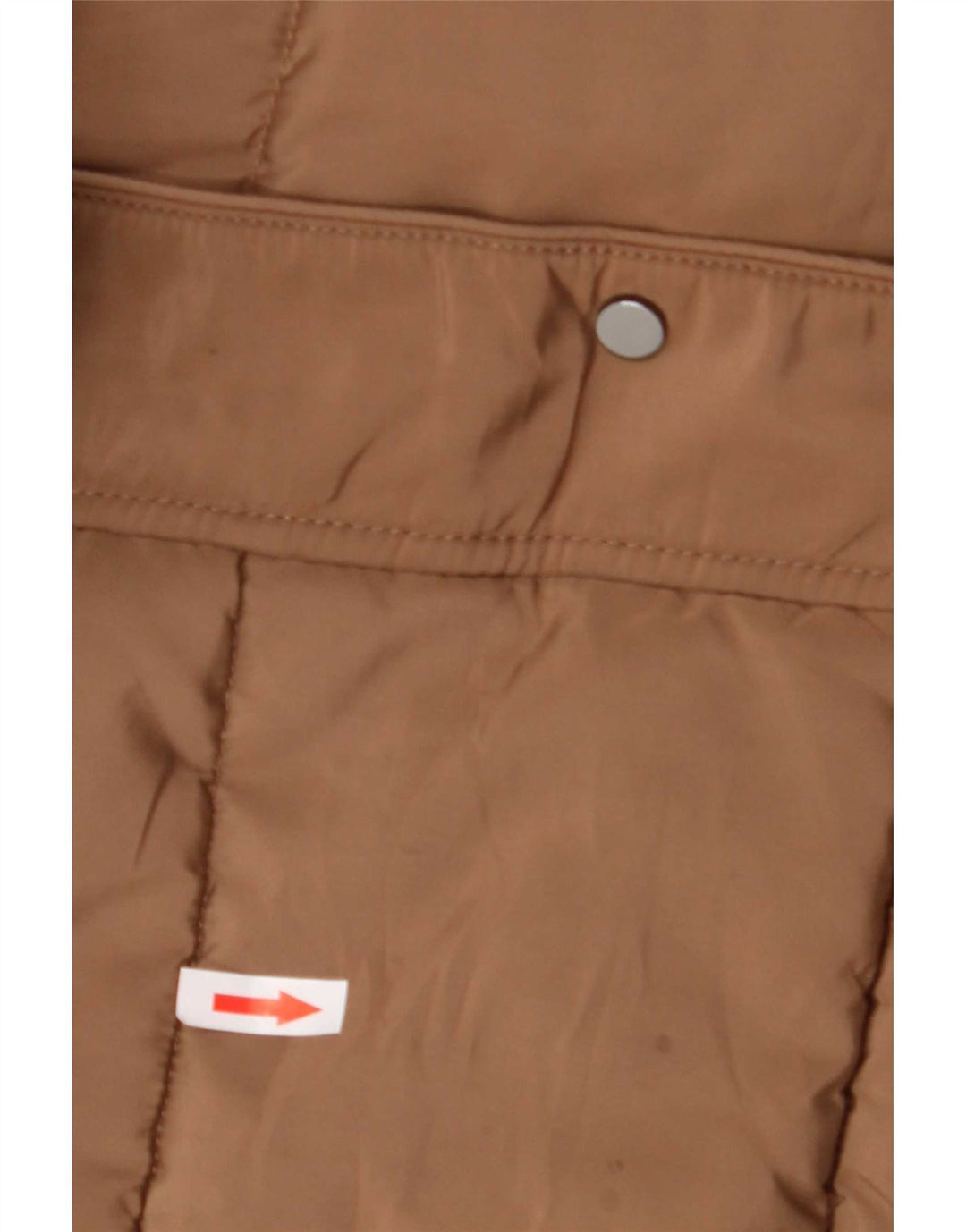 Hobbs polstret frakke til kvinder UK 8 Small Brown Colourblock Polyester
