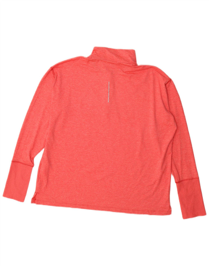 Nike Dame Dri Fit Top Langærmet UK 18 XL Pink Flecked Polyester