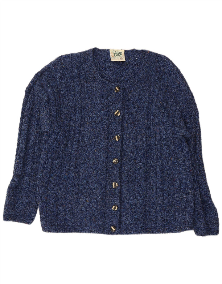 CARRAIG DONN Dame cardigan sweater UK 16 Large Navy Blue Flecked