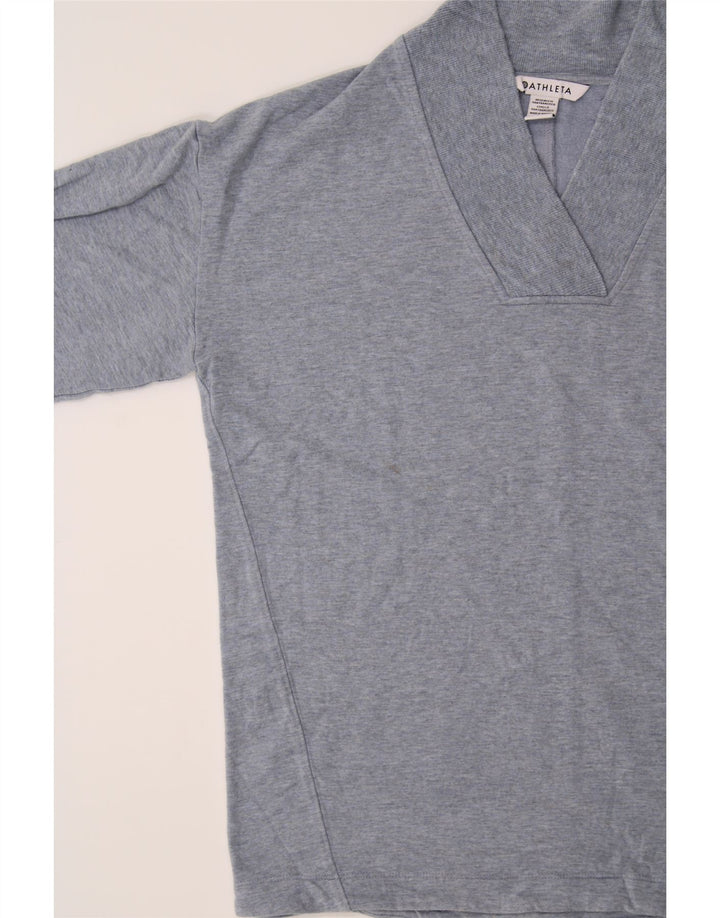 ATHLETA Womens Oversized Shawl Neck Sweatshirt Jumper UK 10 Small Grey Vintage Athleta and Second-Hand Athleta from Messina Hembry 