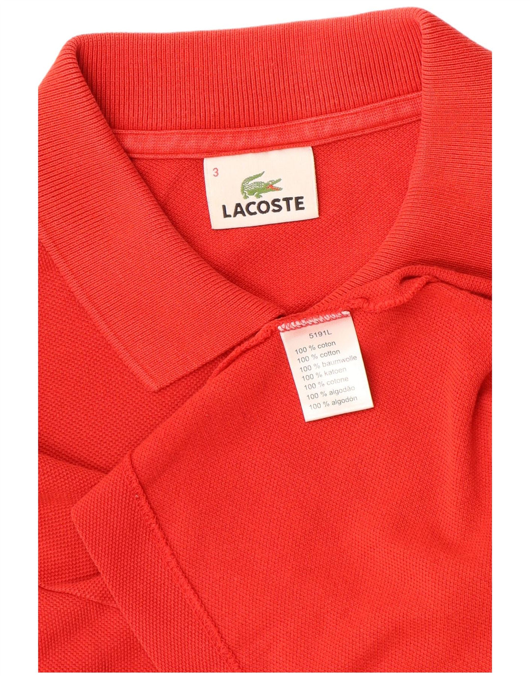 Lacoste herre poloskjorte str. 3 Lille rød bomuld