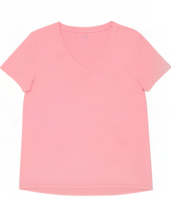 Gap Dame T-Shirt Top UK 10 Small Pink Rayon
