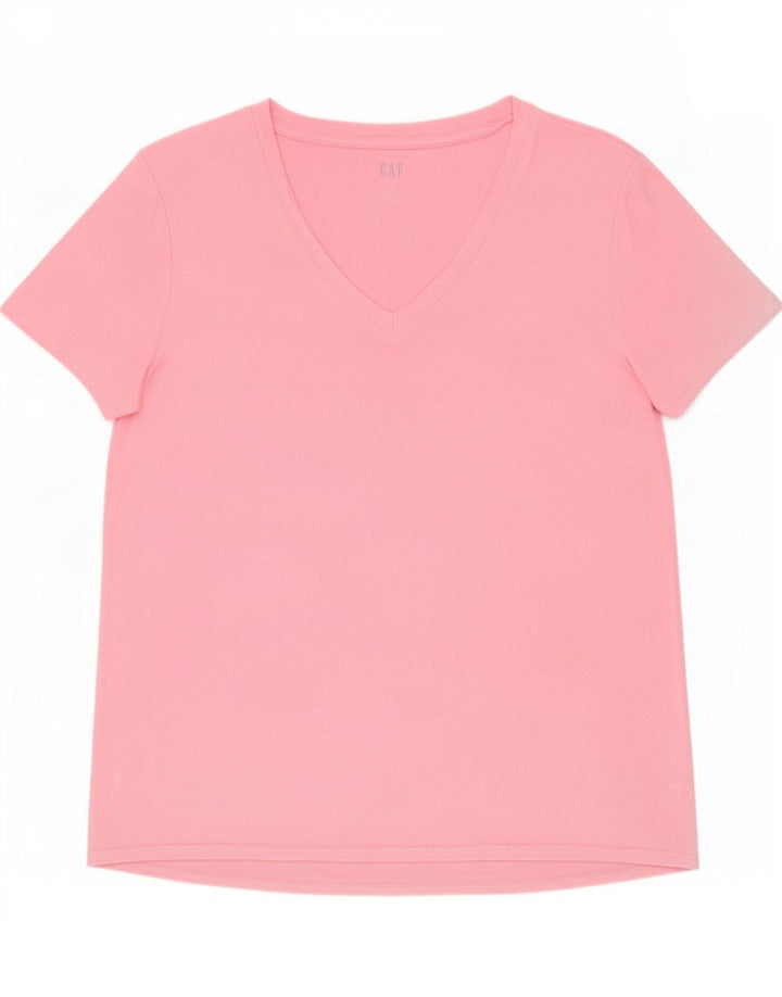Gap Dame T-Shirt Top UK 10 Small Pink Rayon