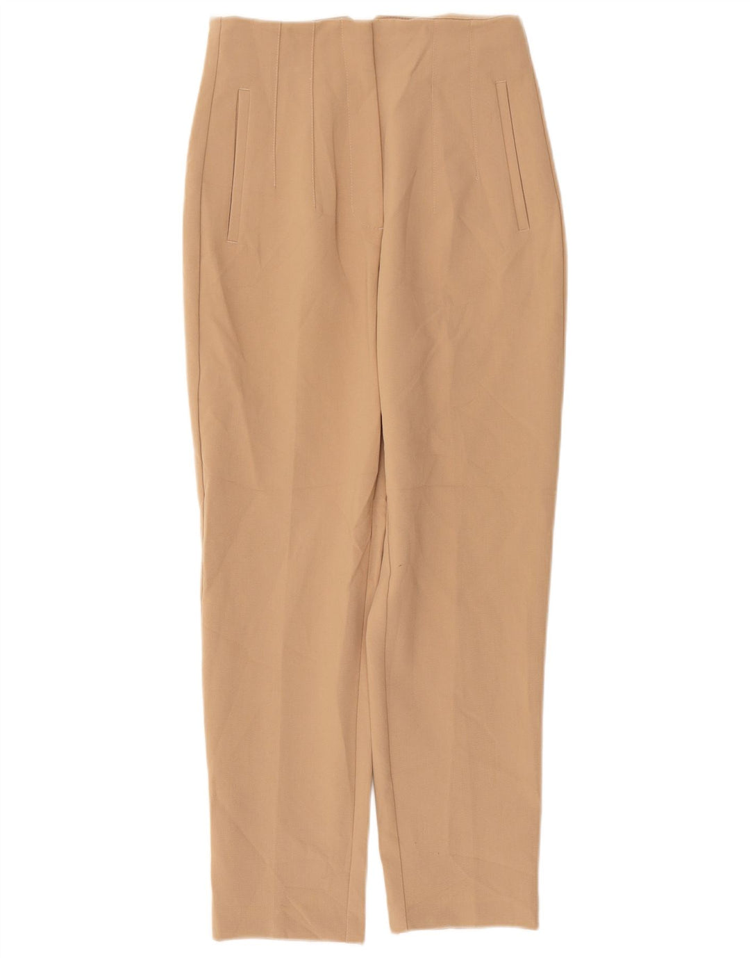 Zara koniske chinobukser til kvinder Small W26 L26 Beige polyester