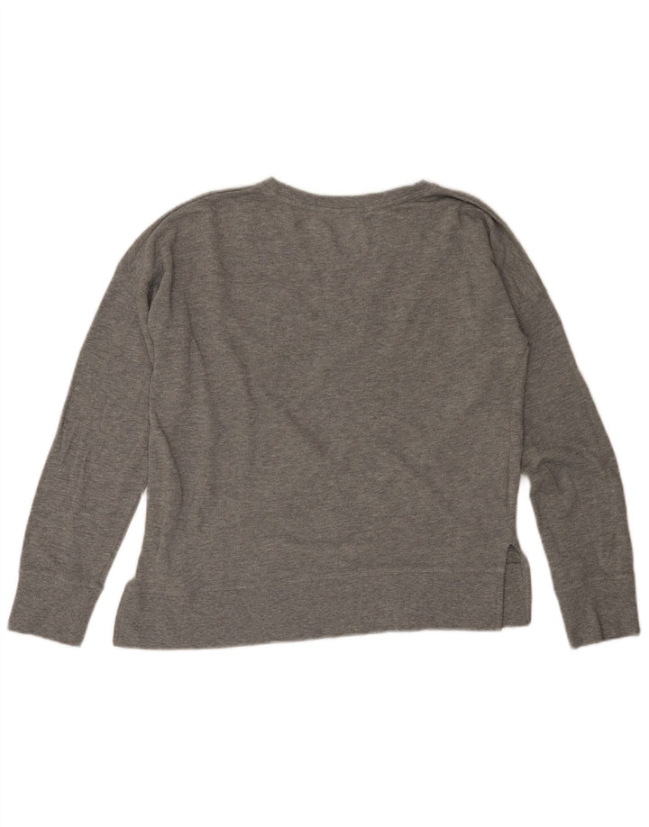 Tommy Hilfiger Dame Grafisk Sweatshirt Jumper UK 10 Small Grey Flecked