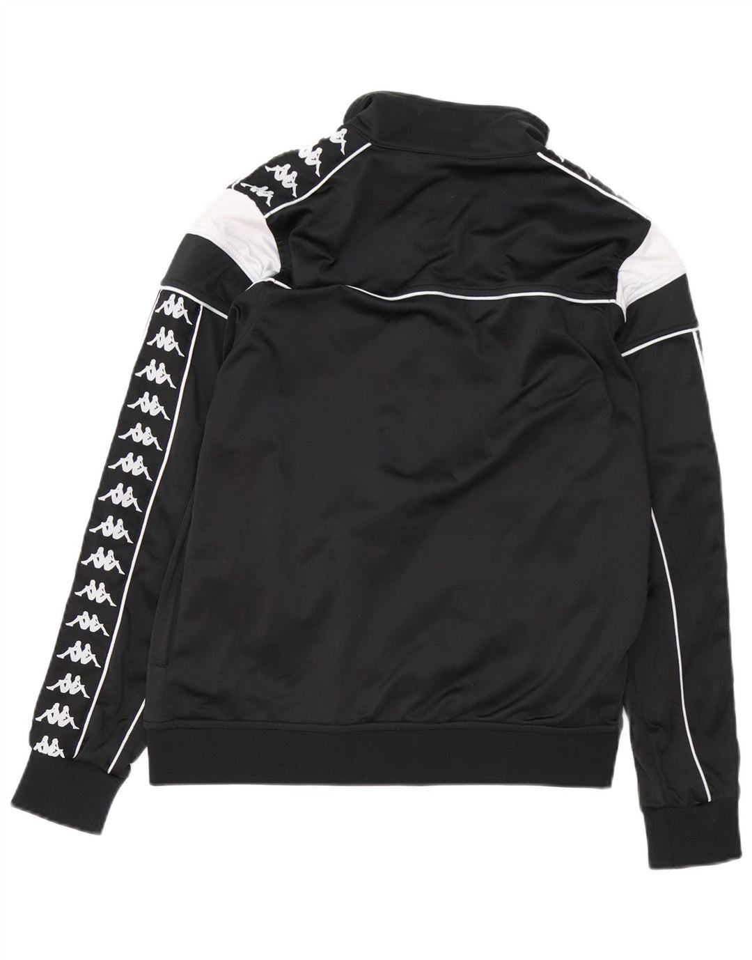 KAPPA Grafisk træningsdragt topjakke til kvinder UK 14 Medium Sort Colourblock