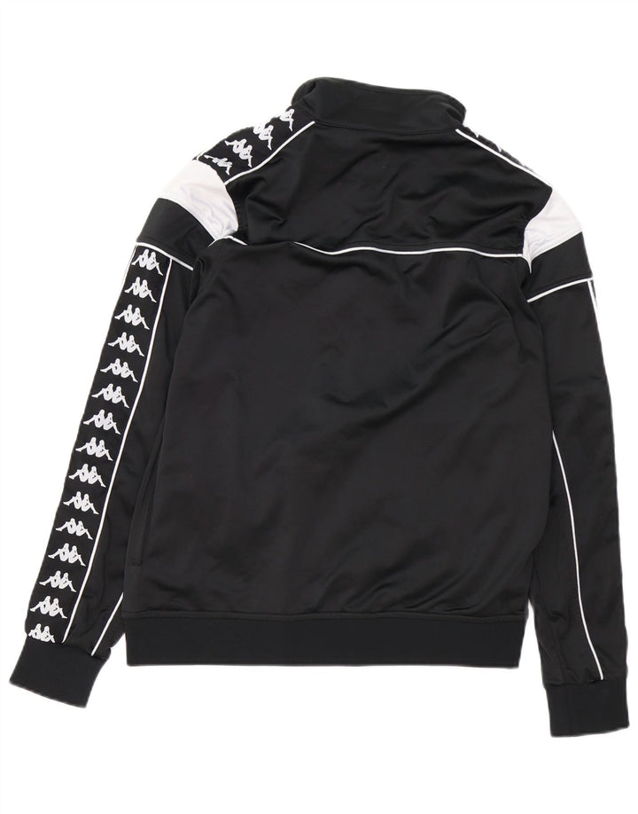 KAPPA Grafisk træningsdragt topjakke til kvinder UK 14 Medium Sort Colourblock