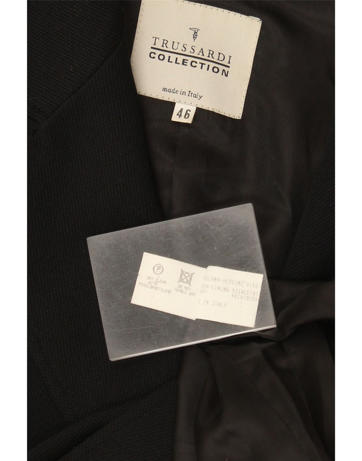 Trussardi Dame Overfrakke IT 46 Stor Sort Uld