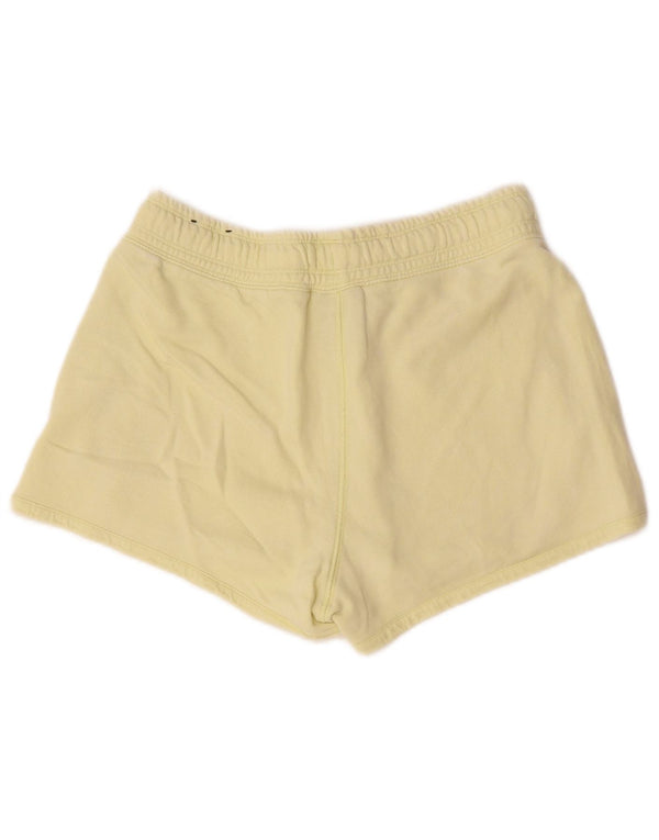 Nike Dame grafiske sportsshorts UK 10 Small Yellow Bomuld