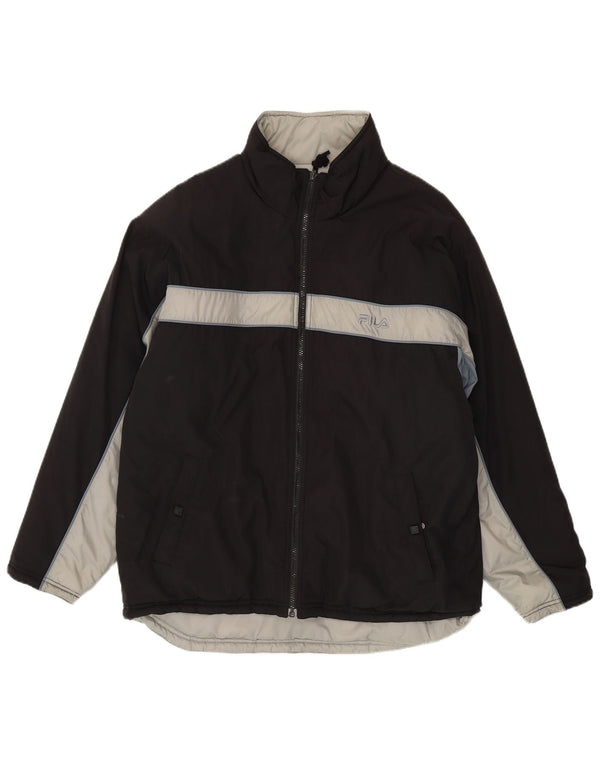 Fila Herre vendbar polstret jakke IT 50 Large Black Colourblock Polyester