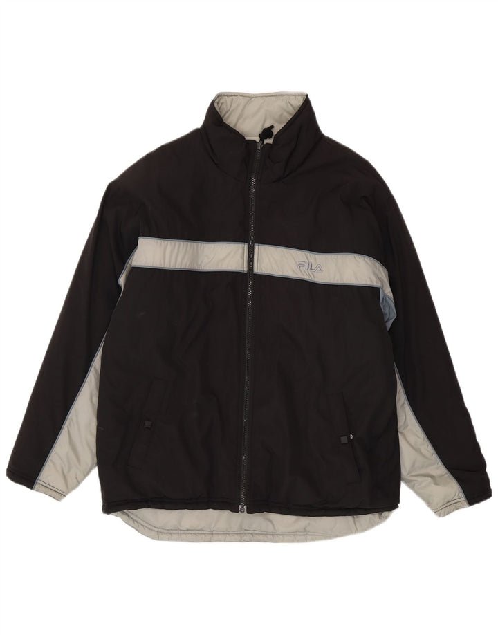Fila Herre vendbar polstret jakke IT 50 Large Black Colourblock Polyester