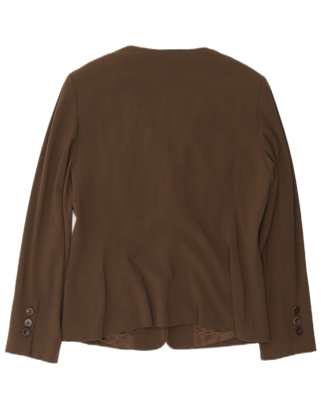 Escada Dame 2-knaps blazerjakke EU 40 Medium Brun Uld