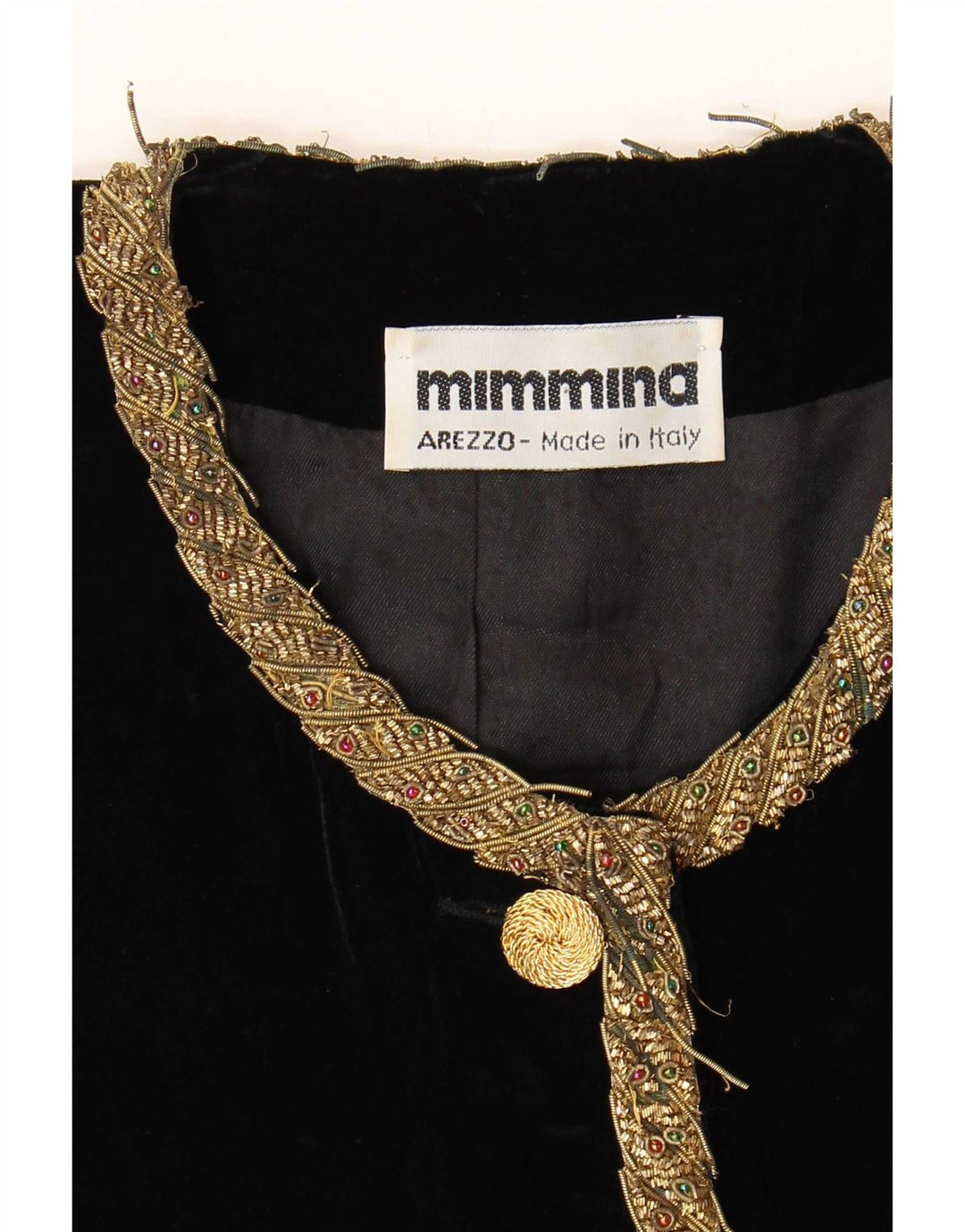 MIMMINA Dame Crop 5-knaps blazerjakke UK 12 Medium Sort