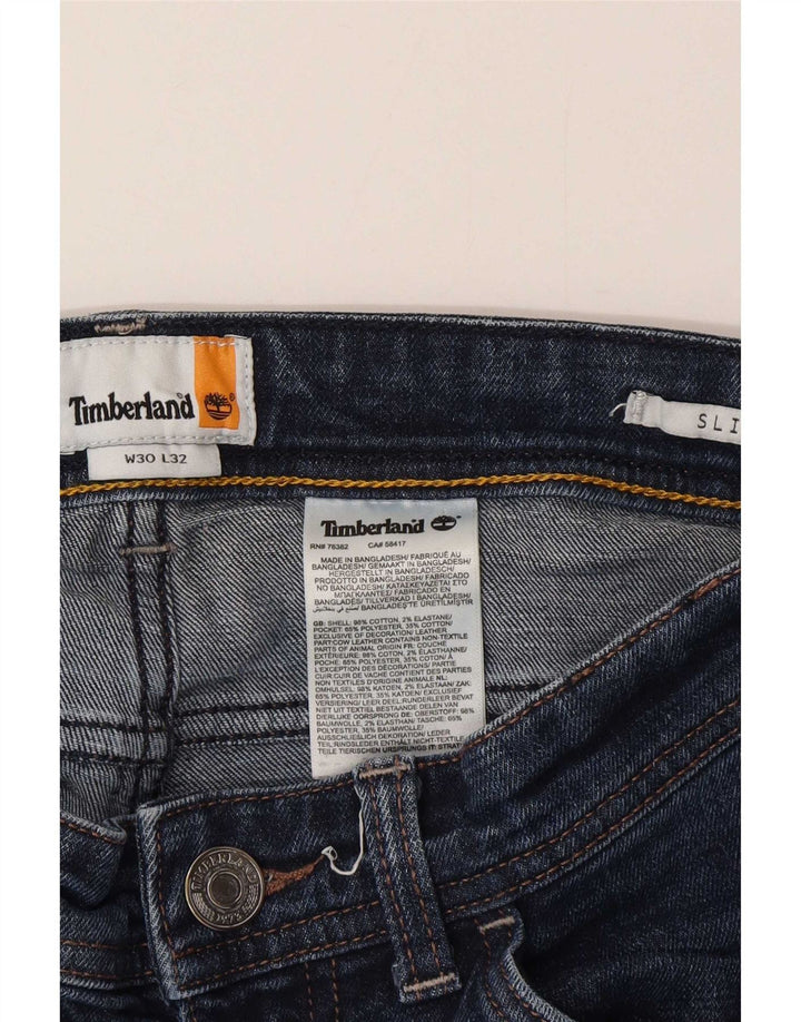Timberland Slim Jeans til mænd W30 L32 Marineblå bomuld