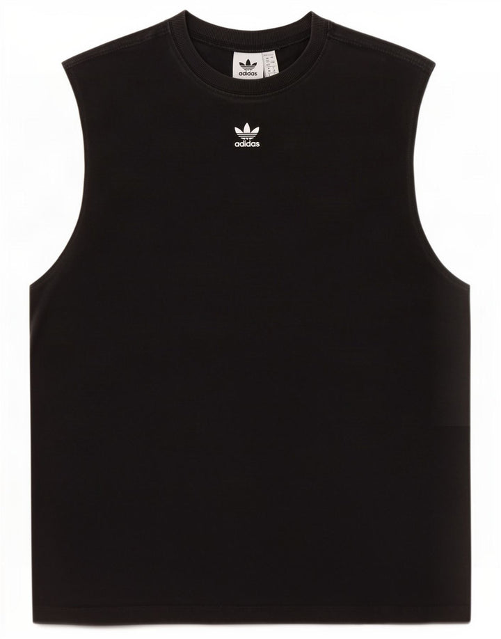 Adidas Damevest Top UK 12 Medium Sort Bomuld