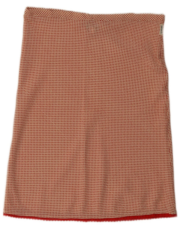 Armani Jeans Lige nederdel til kvinder UK 10 Small W32 Red Polka Dot