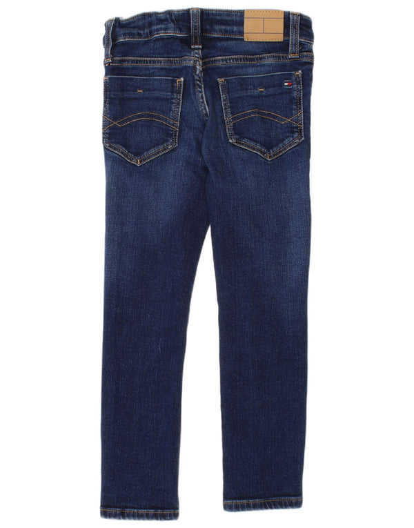 Tommy Hilfiger Boys Slim Jeans 4-5 År W22 L18 Blå Bomuld