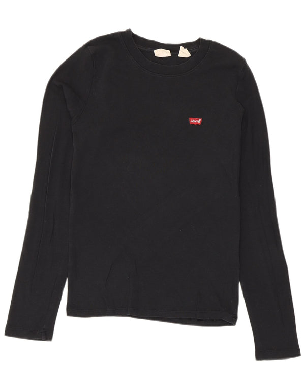 Levi's Womens Top Long Sleeve UK 12 Medium Black