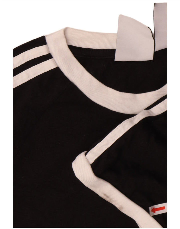 Adidas Herre T-Shirt Top Stor Sort Bomuld
