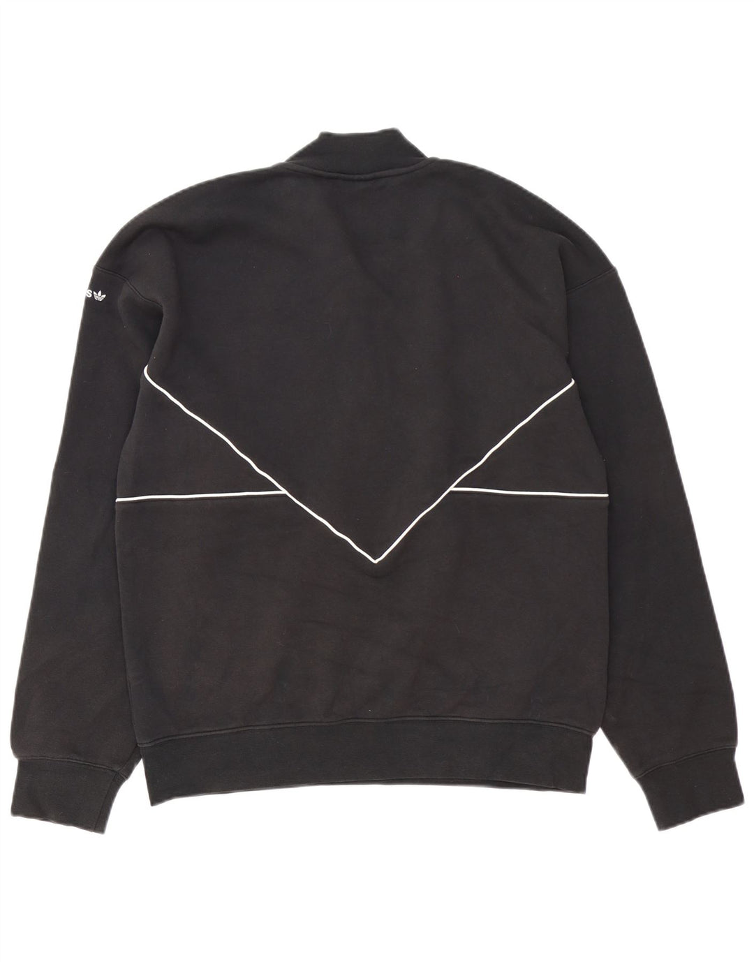 Adidas Sweatshirt med lynlås til mænd mellem sort bomuld