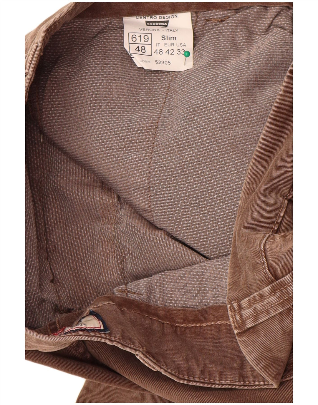 Carrera Herre Slim Cargo Bukser IT 48 Medium W33 L32 Brun Bomuld