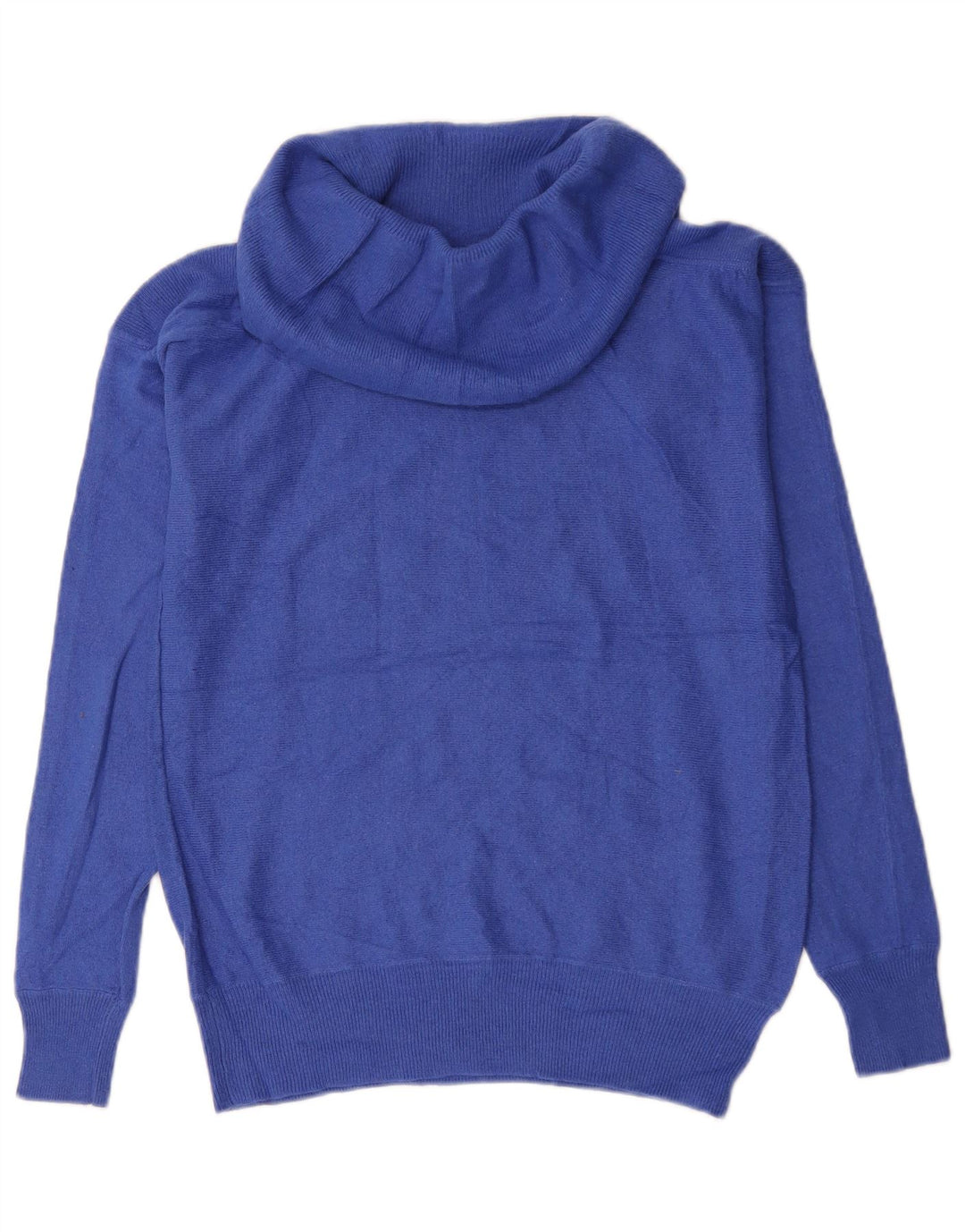 Reiss Dame Oversized Roll Neck Jumper Sweater UK 10 Small Blue Viscose