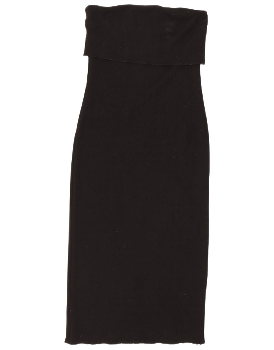 Zara Womens Strapless Dress UK 12 Medium Black Viscose
