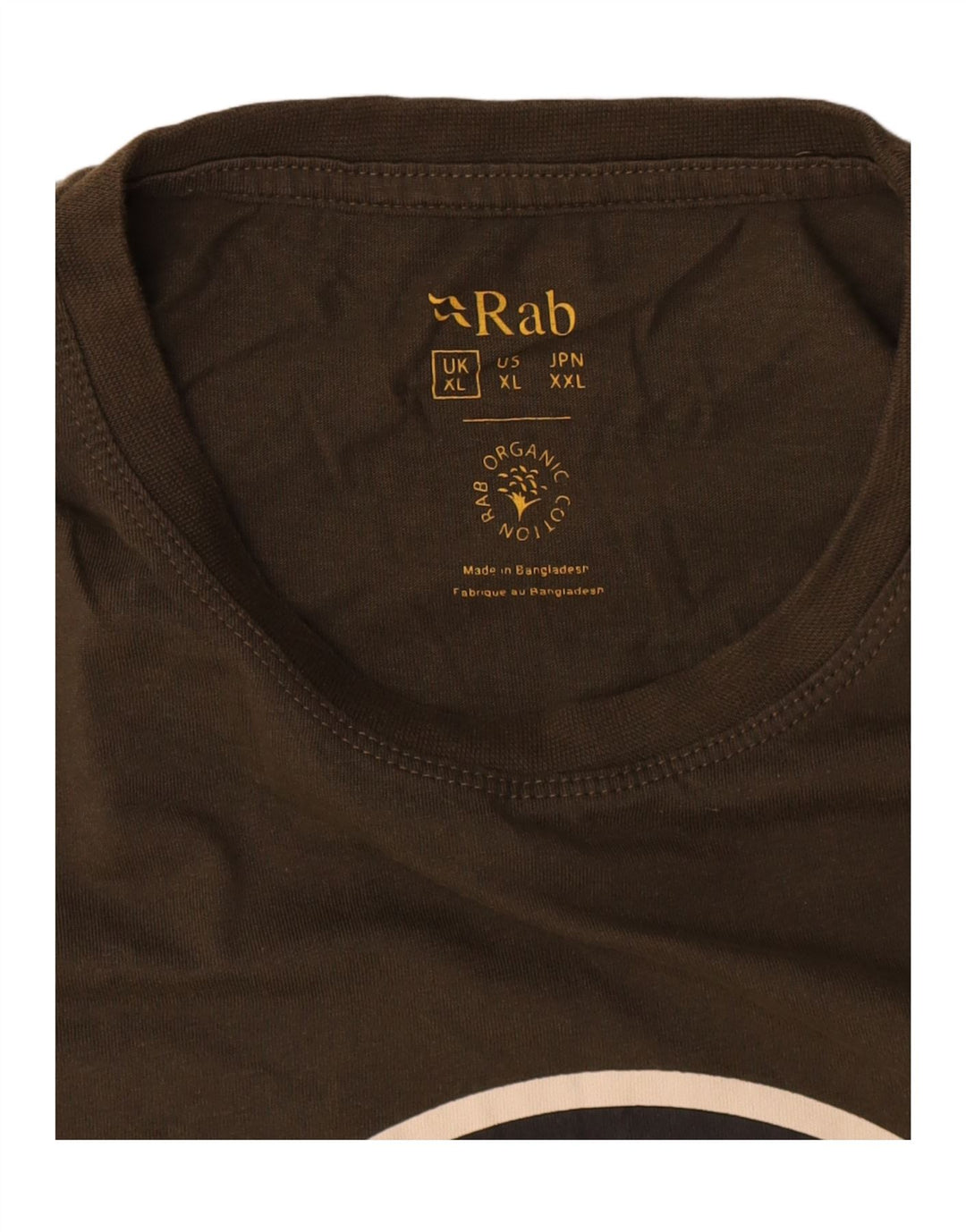 Rab Herre Grafisk T-Shirt Top XL Khaki Bomuld