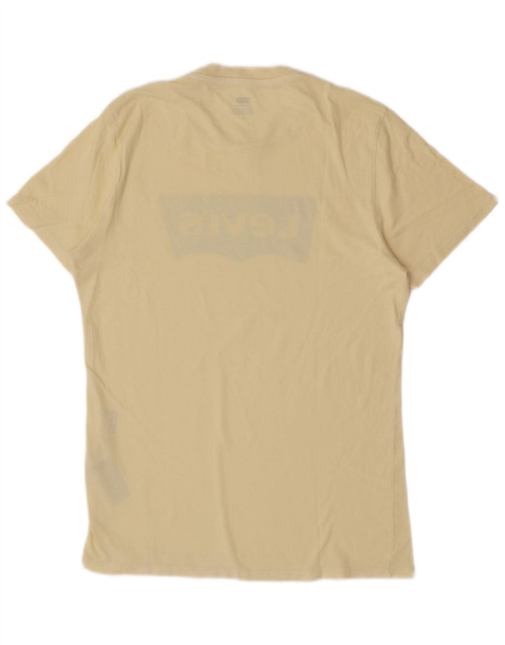 Levi's Herre grafisk T-shirt Top Medium Gul Bomuld