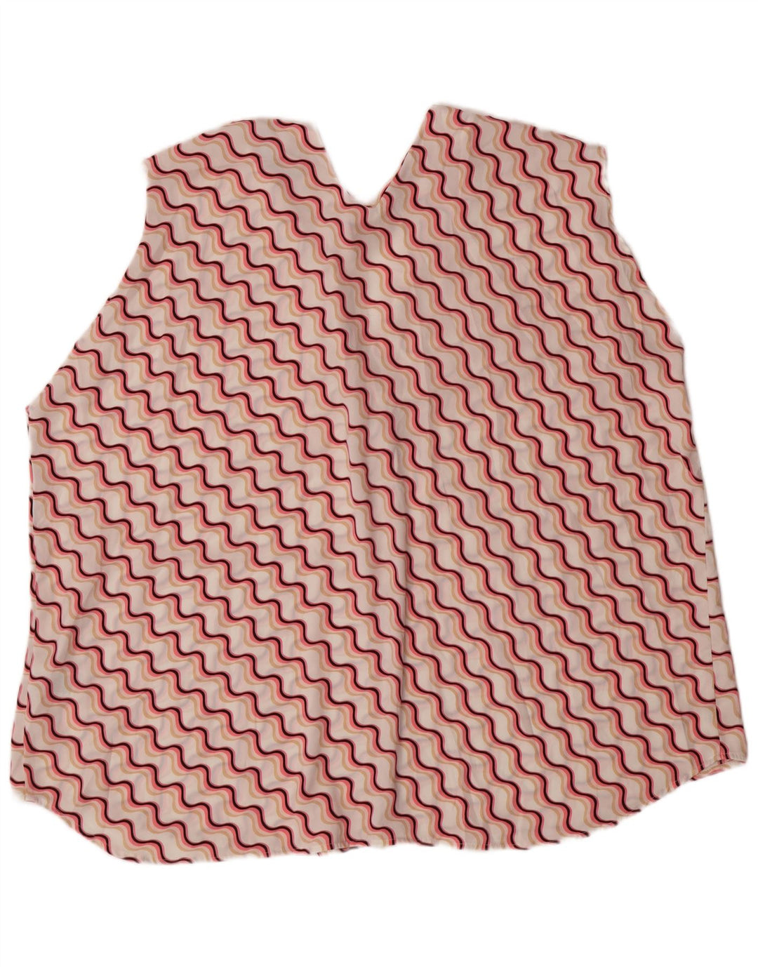 MARKS & SPENCER Dame ærmeløs bluse top UK 24 4XL Pink Chevron