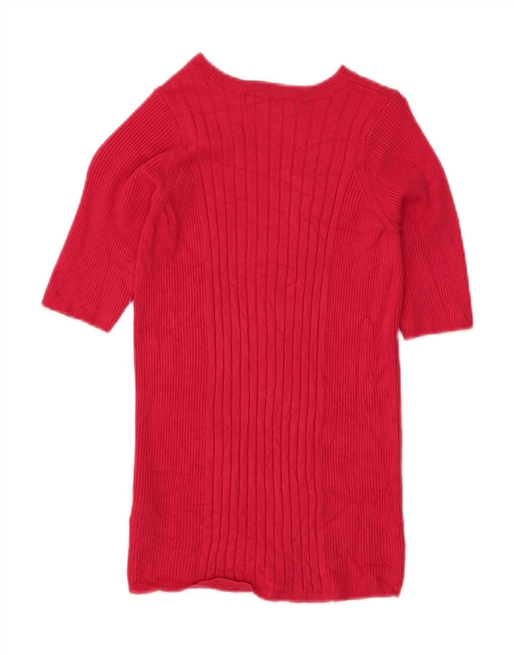 Marks & Spencer Dame Boat Neck Jumper Sweater UK 8 Small Pink