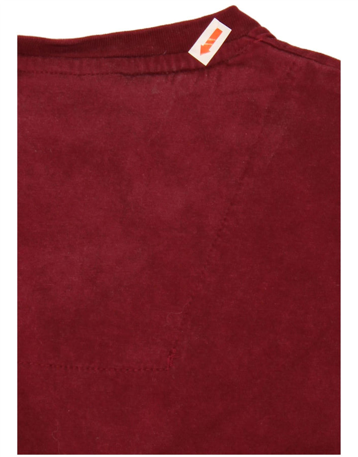 PIERRE CARDIN T-shirt top til kvinder UK 14 Medium rødbrun bomuld