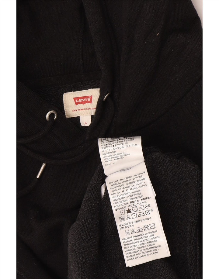 Levi's Mickey Mouse grafisk hættetrøje til mænd, stor sort bomuld