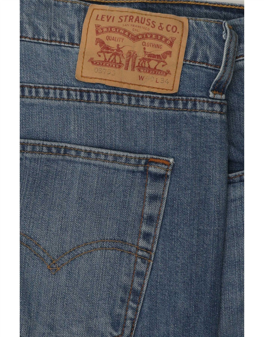 Levi's Slim Jeans til mænd W40 L34 blå bomuld