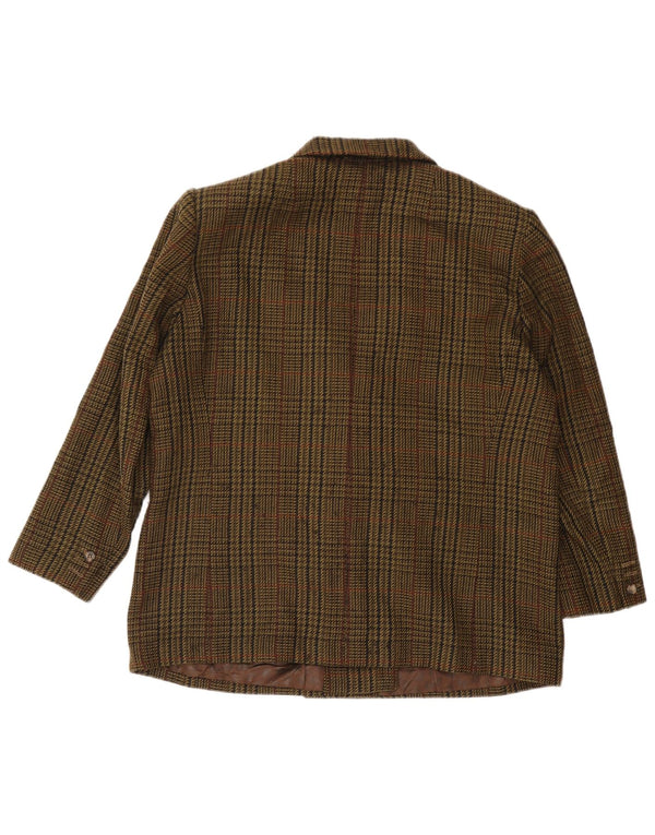 Marina Rinaldi Dame Blazer Jakke Størrelse 25 Large Khaki Houndstooth