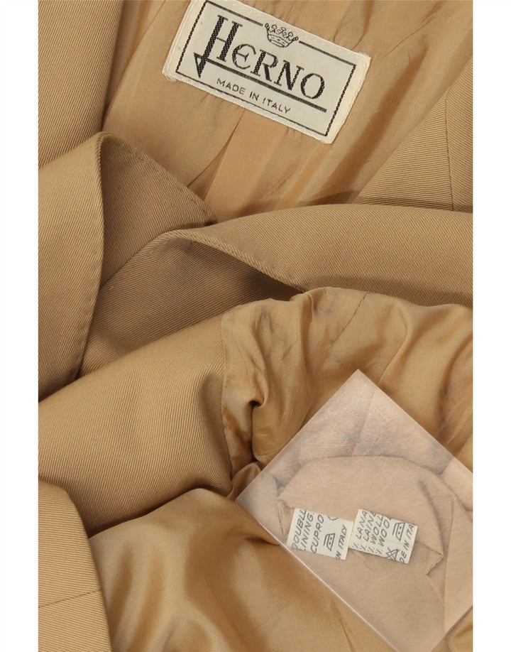 Herno Dame 2 Button Blazer Jacket IT 50 XL Beige Uld