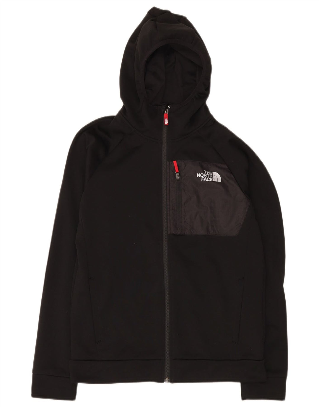 THE NORTH FACE Drenge hættetrøje med lynlås 14-15 år XL Sort Polyester