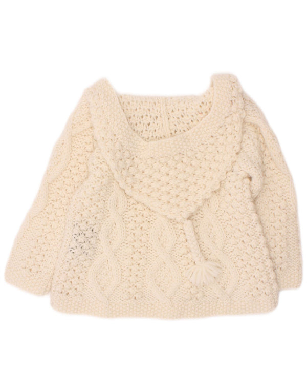 Aran Sweater Market Baby Boys Boat Neck Jumper 18-24 Måneder Stor Off White