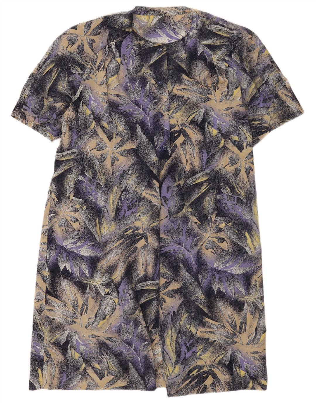 Vintage Dame Shift Dress UK 14 Medium Purple Floral