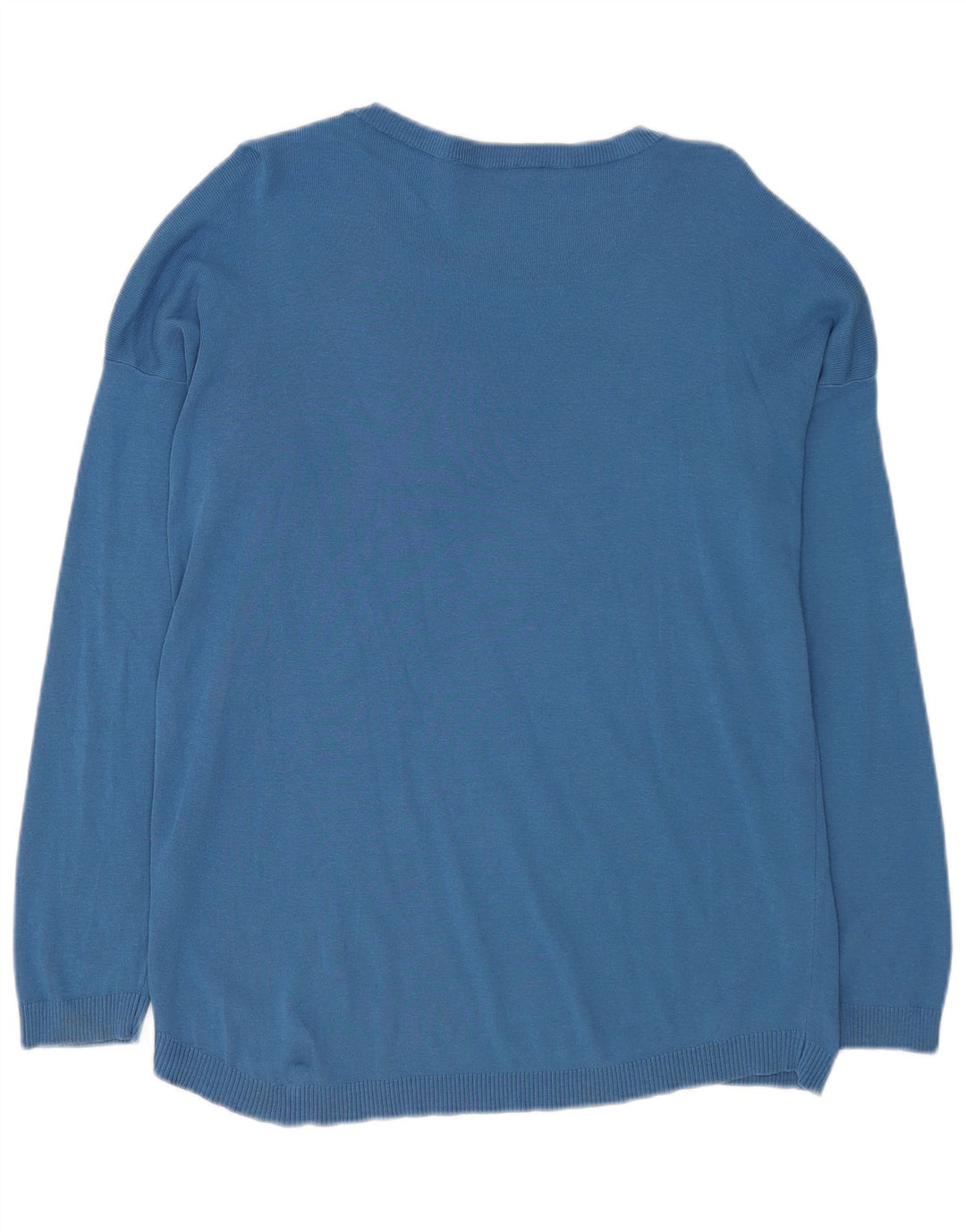 Benetton Dame sweater med rund hals DK 14 Medium Blue Bomuld