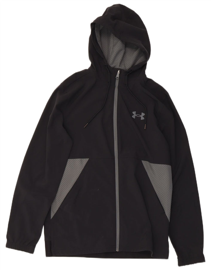 UNDER ARMOUR Træningsdragt med hætte til mænd Topjakke Medium Sort Colourblock