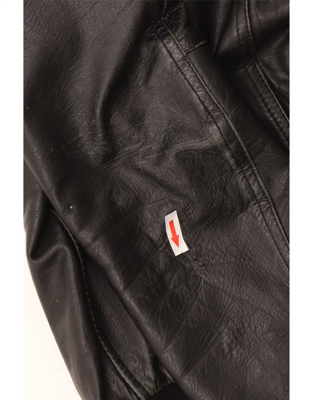 Kikc Herre Læderjakke UK 38 Medium Sort