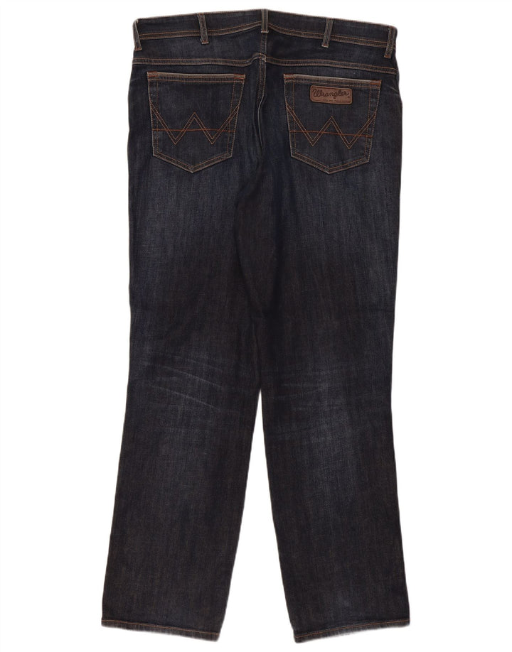 Wrangler Herre Texas Stretch Straight Jeans W38 L32 Blå Bomuld