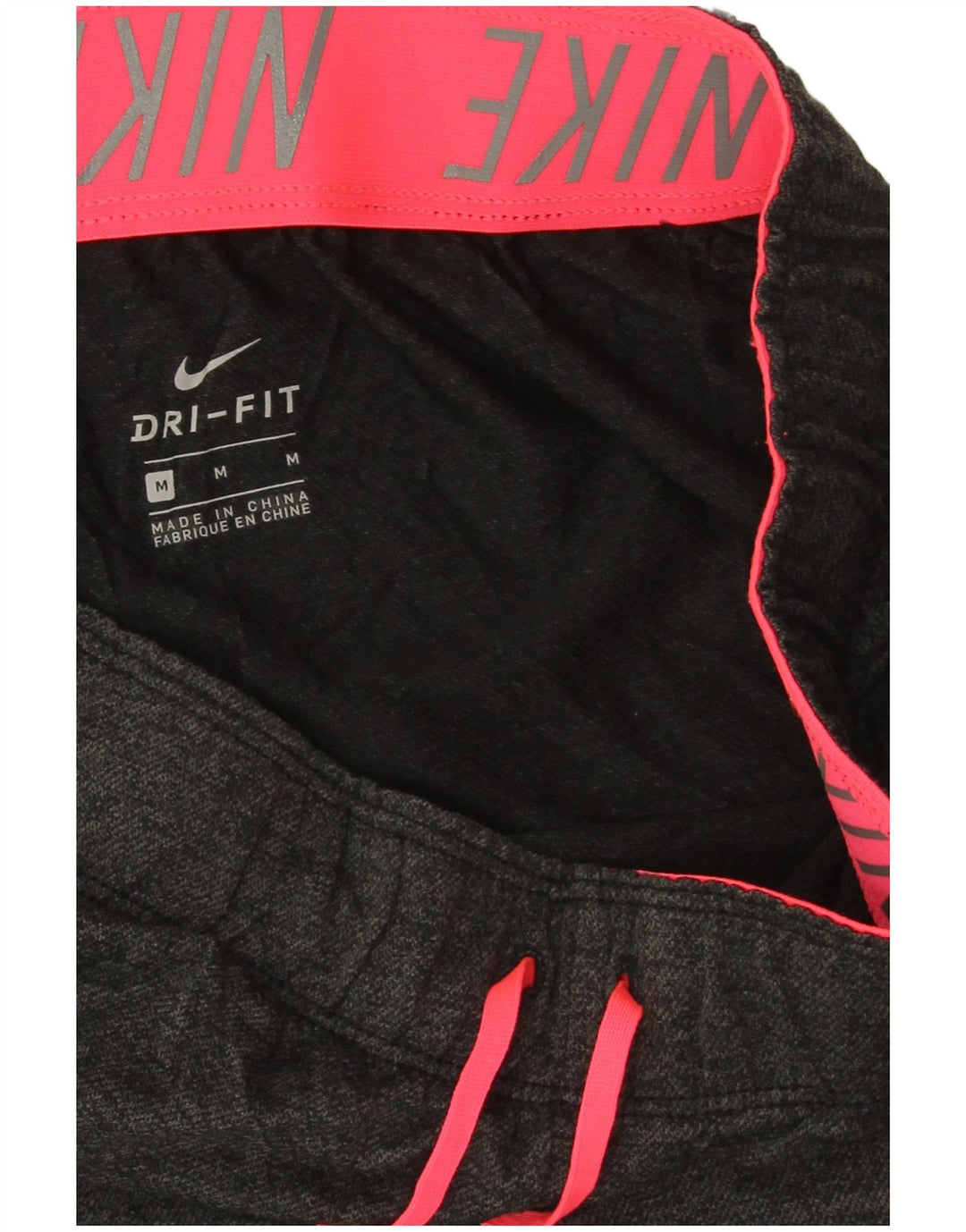 Nike Dame Dri Fit sportsshorts UK 14 Medium Grey Polyester