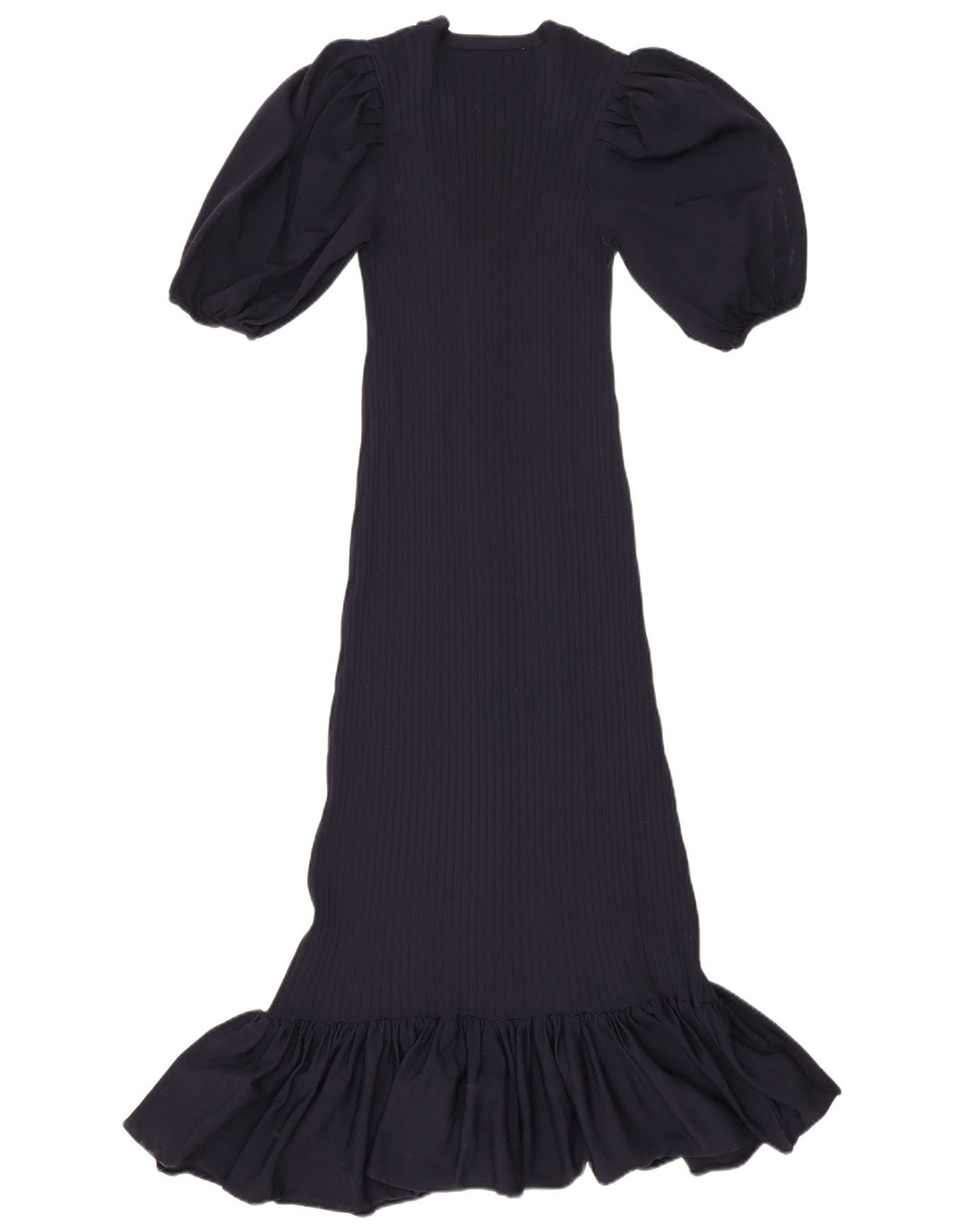 Zara Dame Maxi Dress UK 12 Medium Navy Blue Polyamide