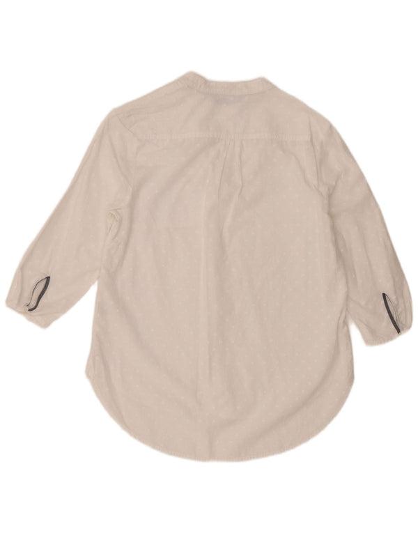 Lee Womens Riders 3/4 ærmet bluse Top UK 14 Medium White Bomuld