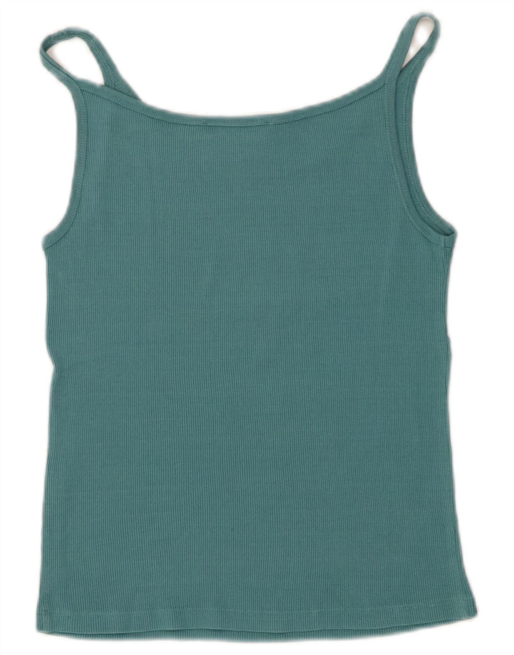 Max Mara Dame Weekend Crop Cami Top UK 14 Large Blue