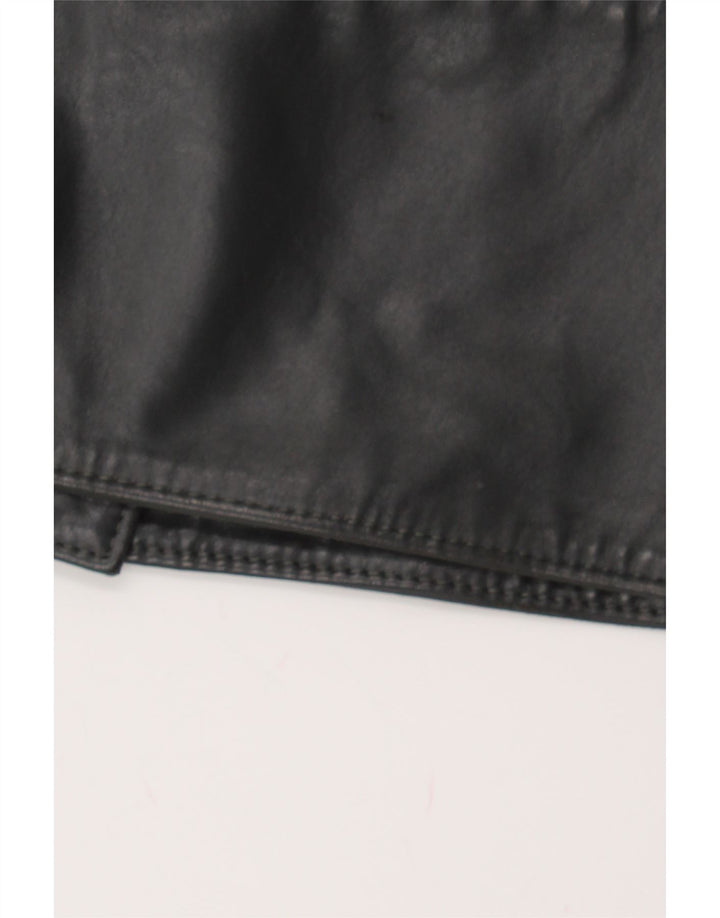 JULIAN VARD Womens Leather Jacket UK 14 Medium Black Leather Vintage Julian Vard and Second-Hand Julian Vard from Messina Hembry 