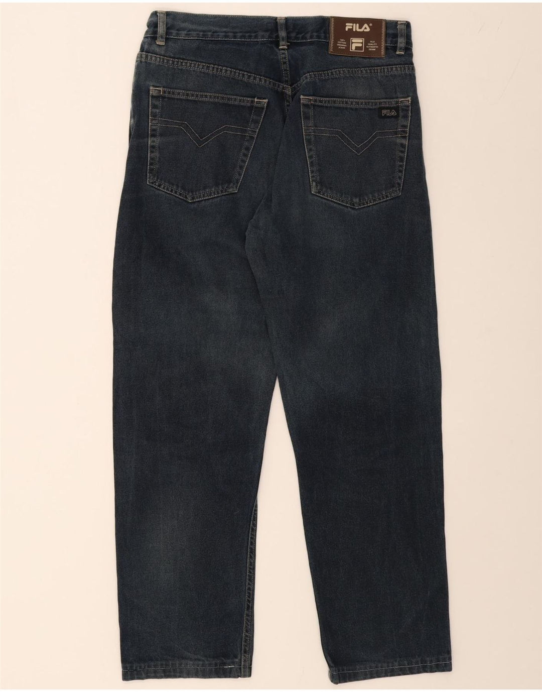 FILA Mens Straight Jeans IT 50 Large W34 L27 Blue Vintage Fila and Second-Hand Fila from Messina Hembry 